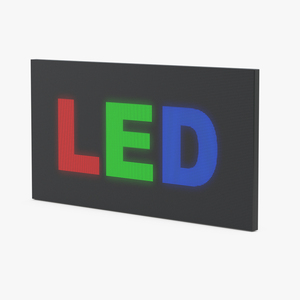 3D Indoor LED Display Module with Letters model