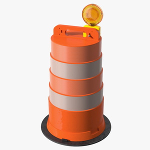 3D model Traffic Safety Barrel with Warning Light