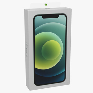 iPhone 12 Package Box Green 3D