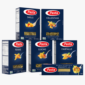 Dry Pasta Boxes Set 3D model