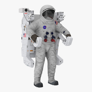 Spacesuit A7L with Manned Maneuvering Unit 3D