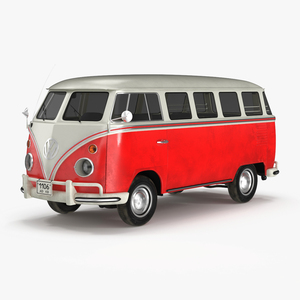 Classic Volkswagen Type 2 Bus 3D model