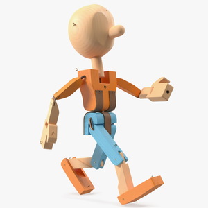 Walk Colored Wooden Character 3D model