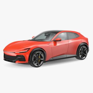 Red Extreme Crossover Sports Car 3D