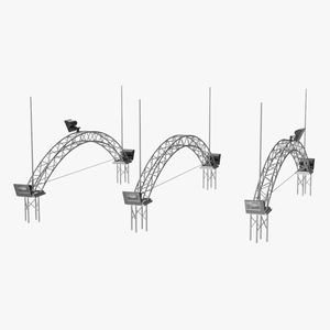 3D Truss Arch Lighting Rig Structure model