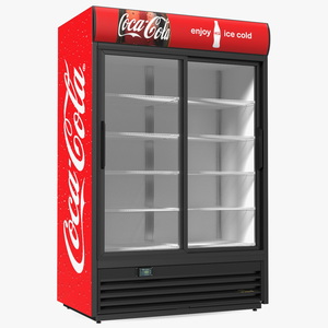 3D model Commercial Glass Door Beverage Display Cooler