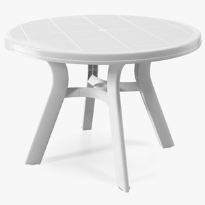 Plastic Table White 3D model