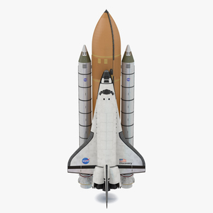 Space Shuttle Discovery With Boosters 3D