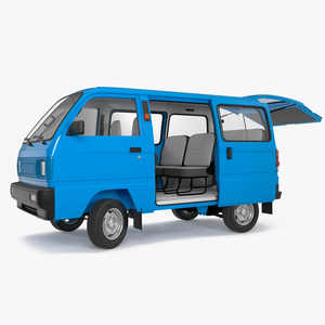 3D Generic Passenger Minivan Rigged for Cinema 4D