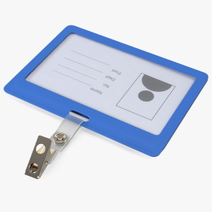 3D Rigid Enclosed Horizontal ID Badge Card Holder