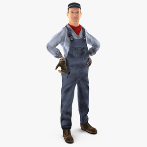 3D Train Conductor Character Rigged for Cinema 4D