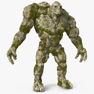 Character Stone Golem Rigged for Cinema 4D 3D