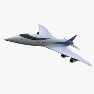 Supersonic Passenger Jet Generic Rigged 3D model