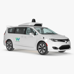 3D Waymo NAIAS 3 Self Driving Car Simple Interior