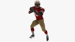 3D model San Francisco 49ers American Football Player Running The Ball Fur