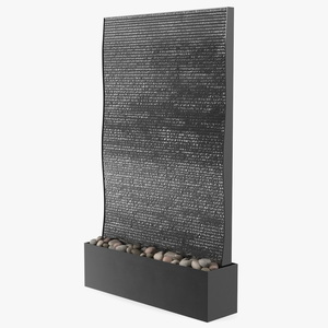 3D Modern Wall Fountain with Water