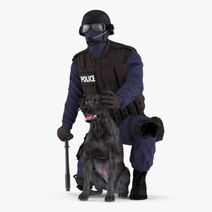 3D Police K9 Patrol with Taser Baton model