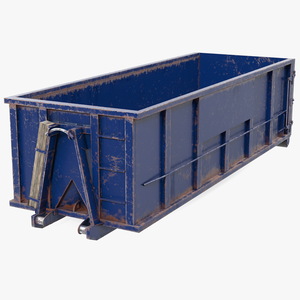 3D Roll Off Dumpster Dusty 30 Yard