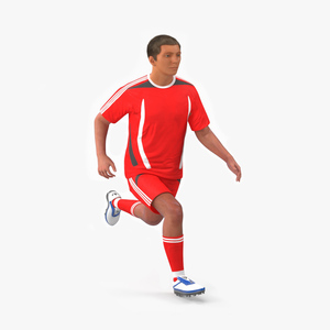 Male Soccer Player in Sportswear Rigged 3D model