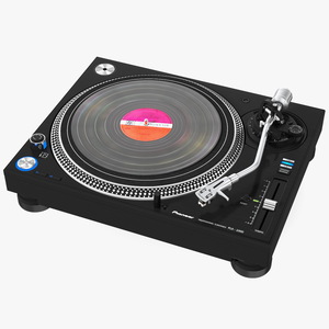 3D model DJ Turntable Pioneer PLX 1000 With Vinyl