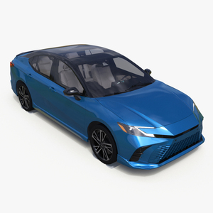 3D model Refined Mid Size Car Blue