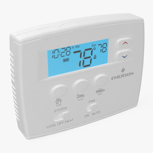 3D model Home Thermostat Emerson 1F80-0261 Switched On