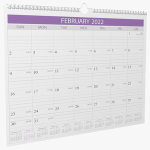 3D Monthly 2022 Wall Calendar