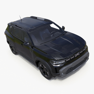 3D Dacia Duster 2024 Crossover Black model