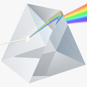 Dispersion of Light in Glass Prism 3D model