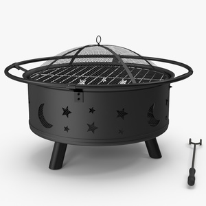 Outdoor Fire Pit Empty 3D