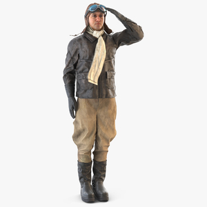 3D model The Vintage Pilot Salutes