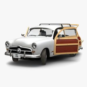 3D Generic Retro Car 3 Rigged