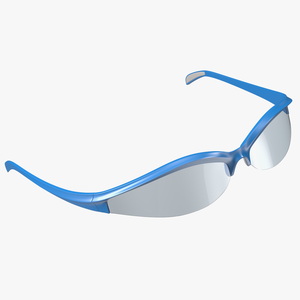 Sport Polarized Cycling Sunglasses Blue 3D model