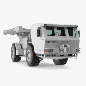 White Mine Clearing Vehicle Hydrema 910 3D model