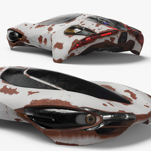 Futuristic Rusted Hover Car 3D