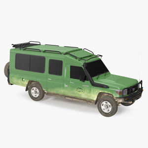 3D Toyota Land Cruiser Safari Green Exterior Only