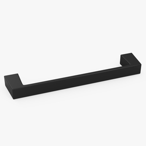 3D Kitchen Cabinet Handle Flat Fronted Black