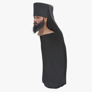 3D Orthodox Monk Head model