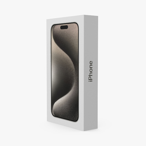 Apple iPhone 15 Pro Max Natural Titanium Packaging Box 3D model