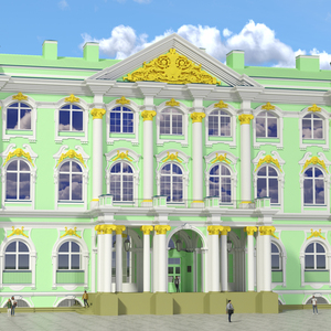 Winter Palace Hermitage Museum Saint Petersburg 3D