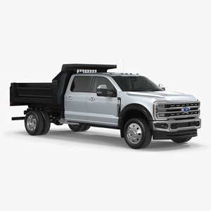 3D Ford Super Duty 2023 F-550 DRW Lariat Silver Metallic model