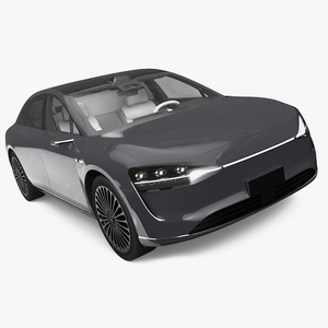 3D Sleek Modern Sedan Gray model