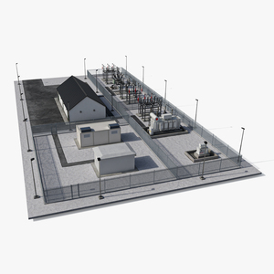 3D Wind Power Station model