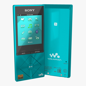 3D Sony NWZ A15 Walkman MP3 Player Turquoise