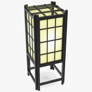 3D Rice Paper Shoji Floor Lantern Night Glow