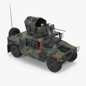 3D Humvee M1151 Enhanced Armament Carrier Camo model