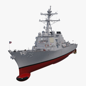 Arleigh Burke Destroyer Donald Cook DDG 75 Rigged 3D model