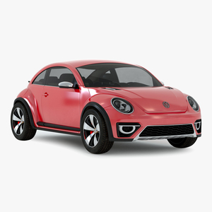 3D VolksWagen Beetle 2016 Red