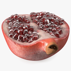 3D model Pomegranate Red Fruit Cross Section