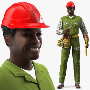 3D Dark Skinned Black Builder